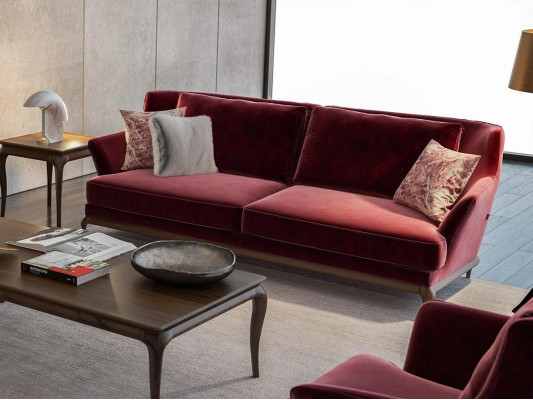 Canapé en tissu luxueux design Trois places Mobilier de salon neuf