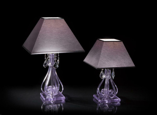 Luminaire Lampe de table en cristal Pied Elite Bohême Table de chevet neuve Bureau