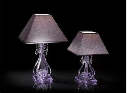 Luminaire Lampe de table en cristal Pied Elite Bohême Table de chevet neuve Bureau