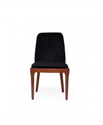 Chaise rembourrée noire-marron Designer Meubles de salle à manger Chaise simple