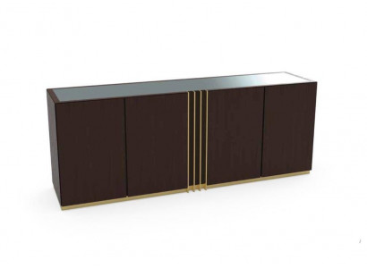 Salle de séjour Commode Buffet bas Marron Buffet en bois Mobilier moderne 208x49x80cm