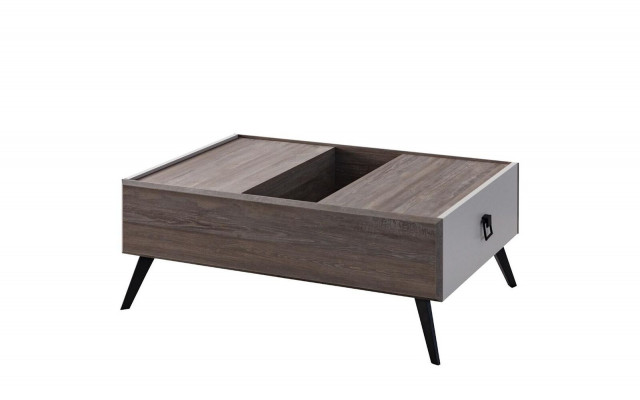 Table basse Table de canapé Bois Table d'appoint Table basse Gris Salon