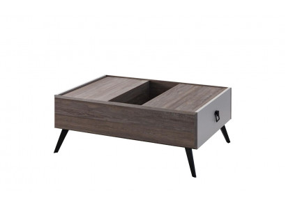 Table basse Table de canapé Bois Table d'appoint Table basse Gris Salon