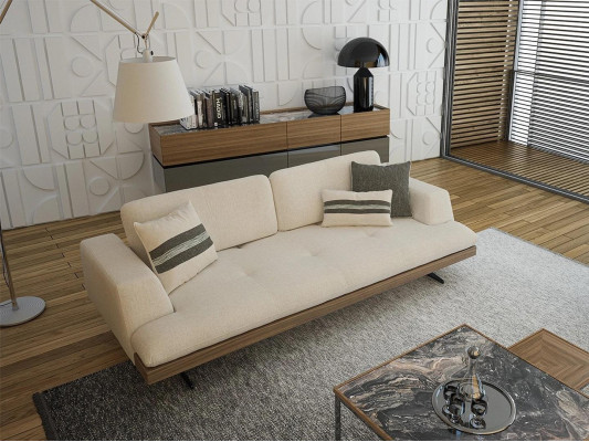 Meubles rembourrés de luxe Canapé trois places Design Moderne Salon Canapé nouveau