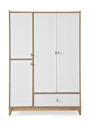 Armoire élégante, armoire en bois blanc, design de garde-robe, meubles de chambre d'enfant