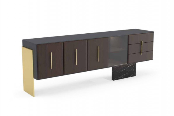 Meuble moderne de luxe en bois avec tiroirs, design TV Stand nouveauté