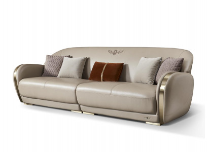 Ensemble de canapé élégant en taupe Ensemble de canapé rembourré 3+2 Canapés en cuir Mobilier de salon