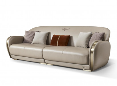 Ensemble de canapé élégant en taupe Ensemble de canapé rembourré 3+2 Canapés en cuir Mobilier de salon