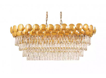Lustre plafonnier Or Lampe de plafond Lustre Cristal XXL Art