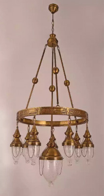 Lustre plafonnier Luminaire Salon lumineux Verre Lampes