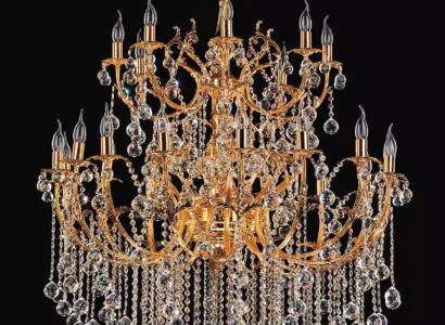 Lustre de plafond en or Royal Luxury Chandelier Lustre Cristal