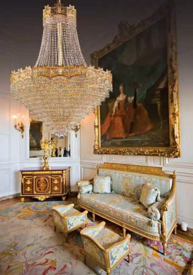 Lustre de plafond de luxe Lustre Suspension Lustre Or Cristal 77x145
