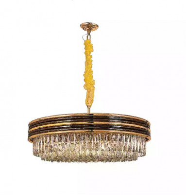 Lampe ronde Plafonnier Lustre Or Lustre Cristal