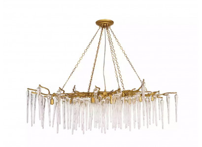 Lampe de plafond en verre Luminaire Plafonnier Salon Lampe Luminaire Tropical Cristal