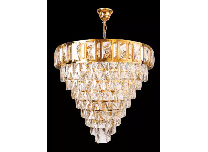 Lustre plafonnier de luxe en or lampe de plafond lustre cristal 80x90cm