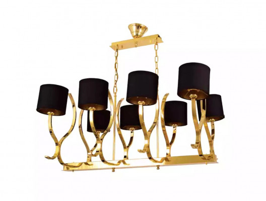 Lustre suspendu plafonnier xxl Luminaire Or Applique de plafond Lustré Métal