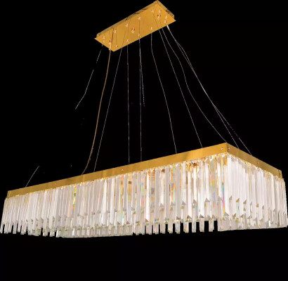 Lustre Lustre de luxe Lampe d'éclairage Cristal Lampe de plafond Or