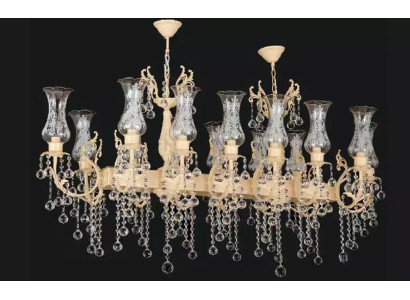 Lustre de plafond de luxe Table à manger Lampe Lustre Plafonnier Lustre Cristal
