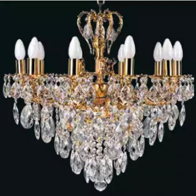 Lustre Lustre de luxe Plafonnier Cristal Or Art