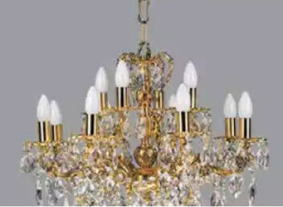 Lustre de plafond de luxe Lustre Lustre Lustre Lampe de plafond en cristal Or