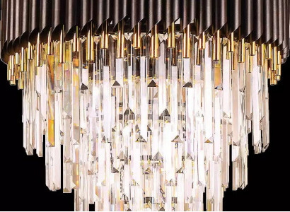 Lustre de plafond en cristal doré de lustre de plafond de lustre de luxe