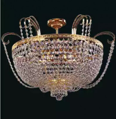Lustre de luxe Plafonnier Lustre Lustre Lampe de plafond Or Lampe en cristal