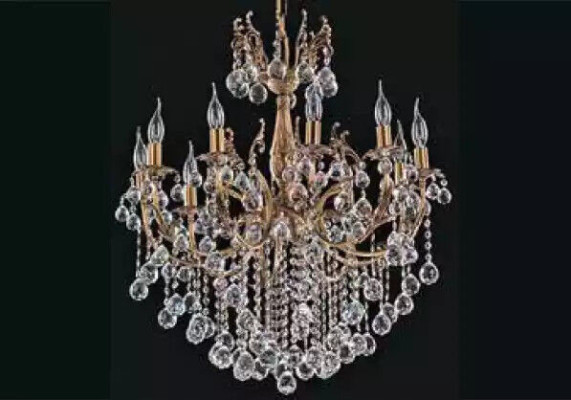 Luminaire de plafond en cristal lustre de luxe Lustre de lustre doré Lampadaire