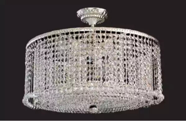 Lustre de luxe Lustre Lustre Plafonnier Lampe Plafonnier Lampe Argent 60cm