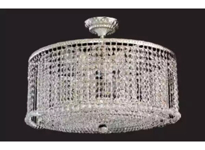 Lustre de luxe Lustre Lustre Plafonnier Lampe Plafonnier Lampe Argent 60cm