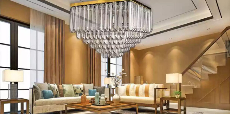 Lustre de plafond Lustre de luxe en or Lustre Crystal Lustre Luminaire