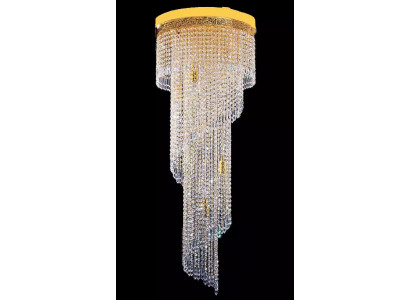 Lustre plafonnier de luxe en or lustre lustre en cristal d'art