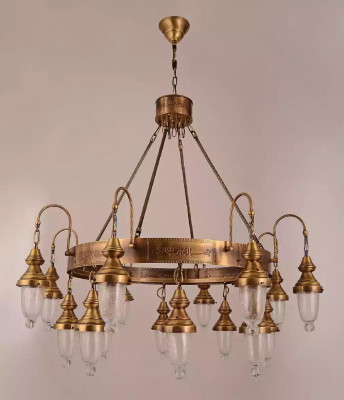 Style antique Luminaire Lampe Lustre Ritter Rond Lampes Plafonnier
