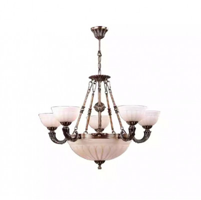 Lustre de plafond blanc Lampe lustre Plafonnier en verre Art