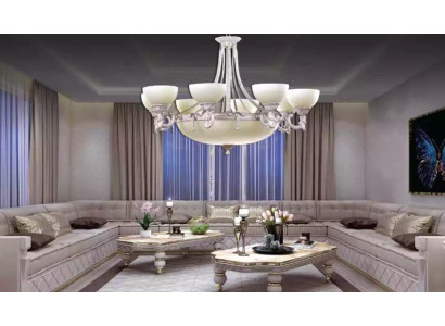 Lustres Plafonnier Lustre Lustre Blanc Lustre de plafond Verre Moderne