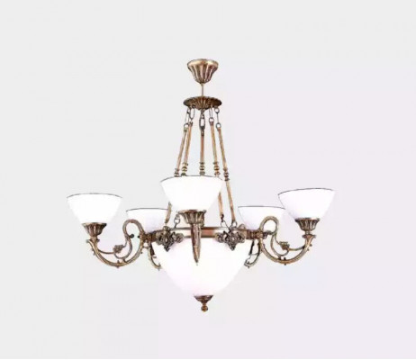 Plafonnier Lustre Lustre Lampe Lustré en verre d'art Blanc