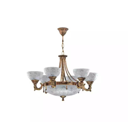 Lampe de plafond Lustre Plafonnier Lampe Suspension Verre Gris Or