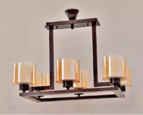 Lustre de plafond Style Moderne Lustre en verre Lampe de salle à manger Lumières de luxe