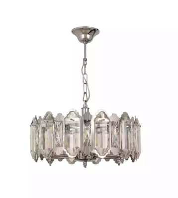 Lustre de luxe suspension plafonnier cuisine salon lampe nouvelle argent