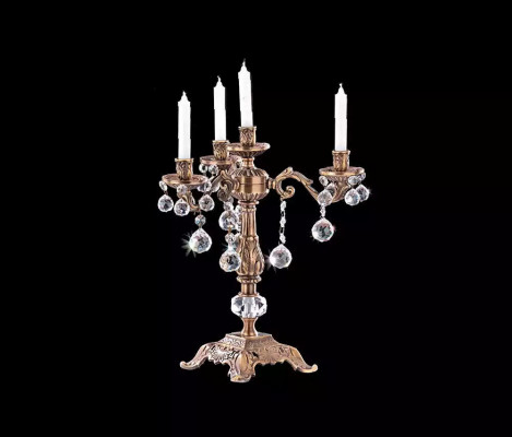 Bougeoir classique pour bougeoir en forme de bougie doré chandelier candélabre