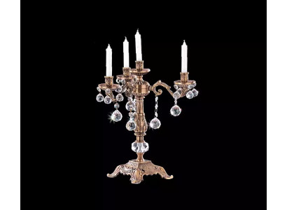 Bougeoir classique pour bougeoir en forme de bougie doré chandelier candélabre