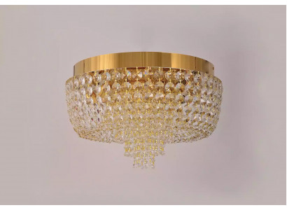 Lustre de plafond Luxe Lustre doré Plafonnier Lustre Cristal Art