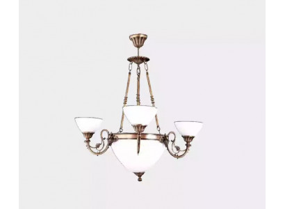 Plafonnier Lustre Lustre Lampe Lustre en verre Art Blanc