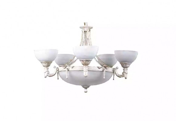 Plafonnier Lustre Lustre Lampe de plafond Verre Blanc Lampes 70x77cm