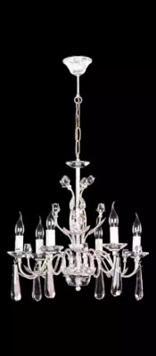 Grande lampe suspendue Lampe de salon Kronenluster Chandelier en cristal blanc