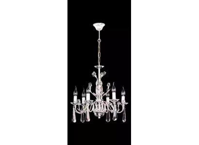 Grande lampe suspendue Lampe de salon Kronenluster Chandelier en cristal blanc