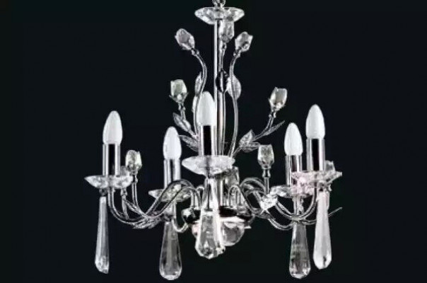 Sibler Crystal Deckenleuchter beleuchtet Kronenform Staat Deckenlampe.