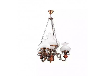 Plafonnier Lustre Lustre Lustre Lampe de plafond Lampe Verre Marron Baroque