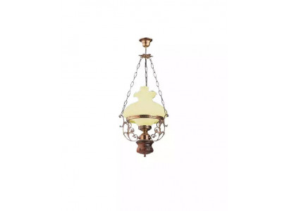 Plafonnier Lampe Plafonnier Lustre Lustre Lustre en verre Beige Baroque