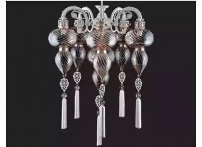 Plafonnier lustre Lustre Lustre Lampe de plafond Lampes Verre Argent nouveau
