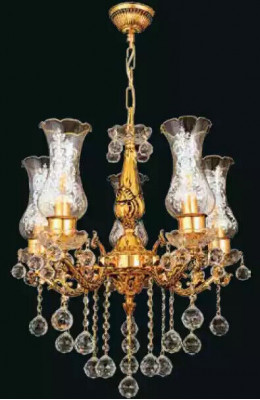 Plafonnier de luxe en or Lustre Lustre Luminaire Lustre en cristal Art